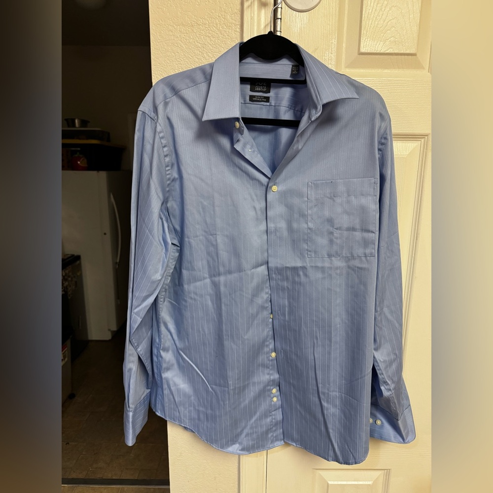 Joseph Abboud Light Blue Pinstripe Dress Shirt